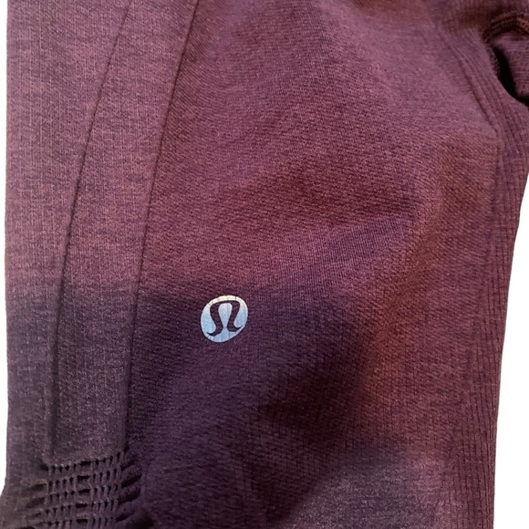Lululemon In The Flow Crop II Bordeaux Drama Maroon Sz 4 - Picture 8 of 12